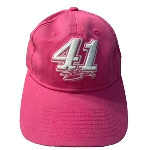 Women's Pink NASCAR Kurt Busch #41 New Era Baseball Cap Adjustable